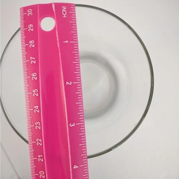 Vintage 70s Clear glass Vase Gathering 8 inches Vase Flowers Seashells - Picture 4 of 12